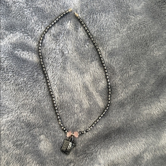 Jewelry - Elegant Silver and Pink Beaded Necklace
